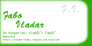 fabo vladar business card